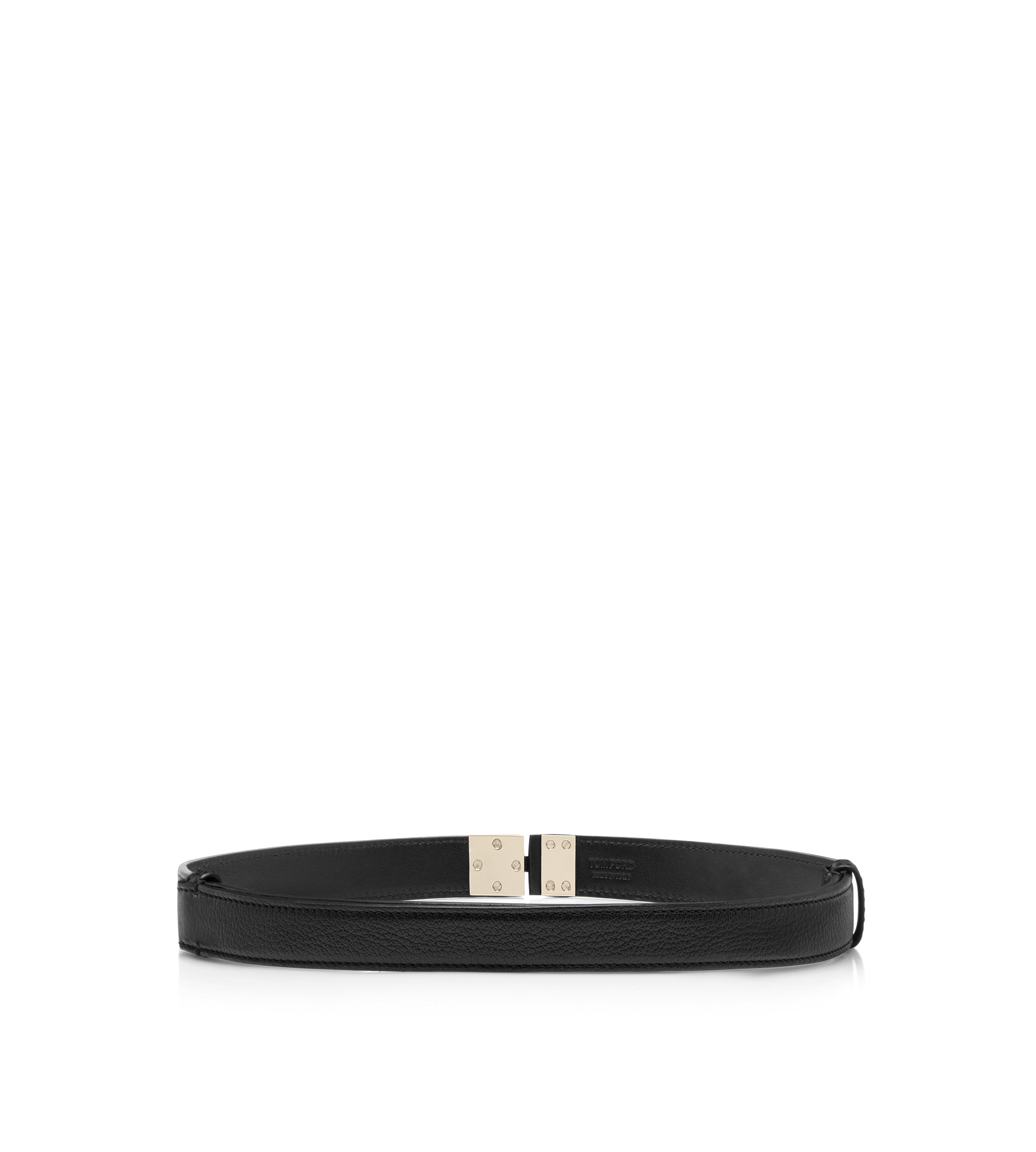 SUPPLE GRAIN LEATHER T LATCH BELT - 2