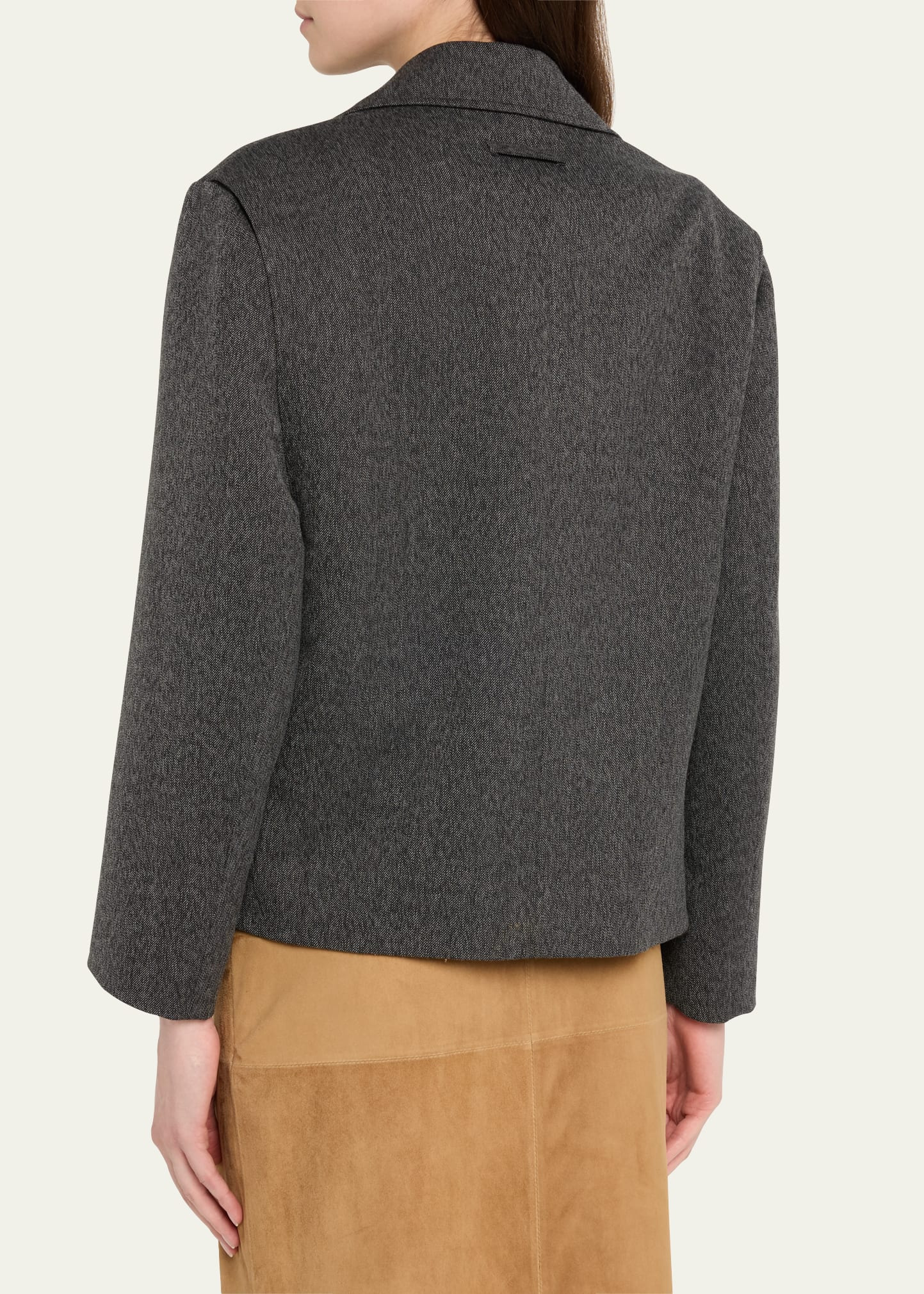 Nola Double-Breasted Textured Suiting Jacket - 3