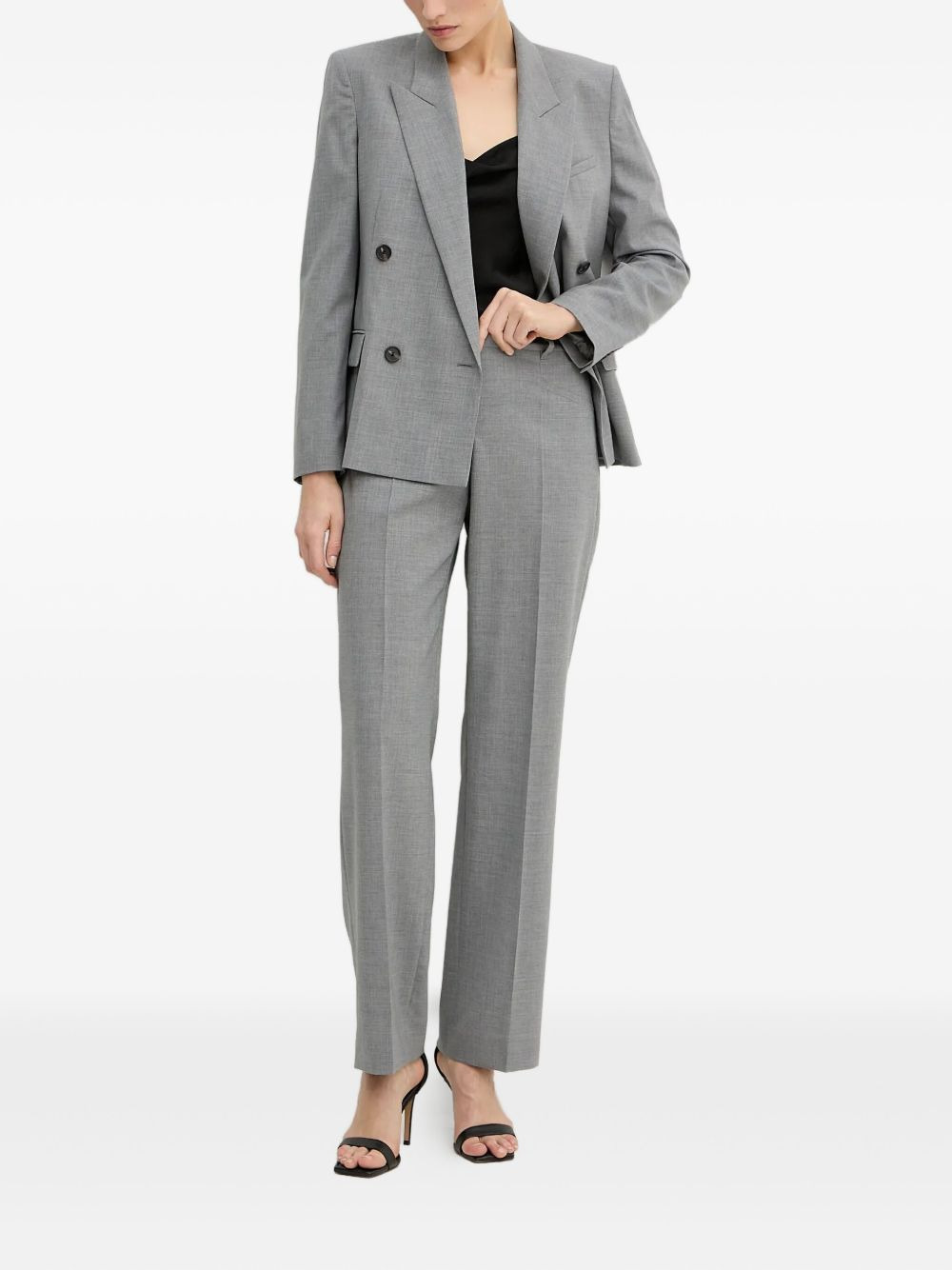 double-breasted wool blazer - 2