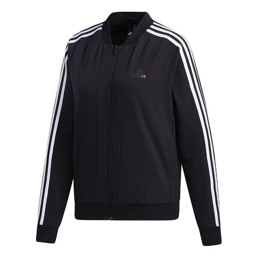 (WMNS) adidas 3 Stripes Jacket 'Black White' GF0189 - 1
