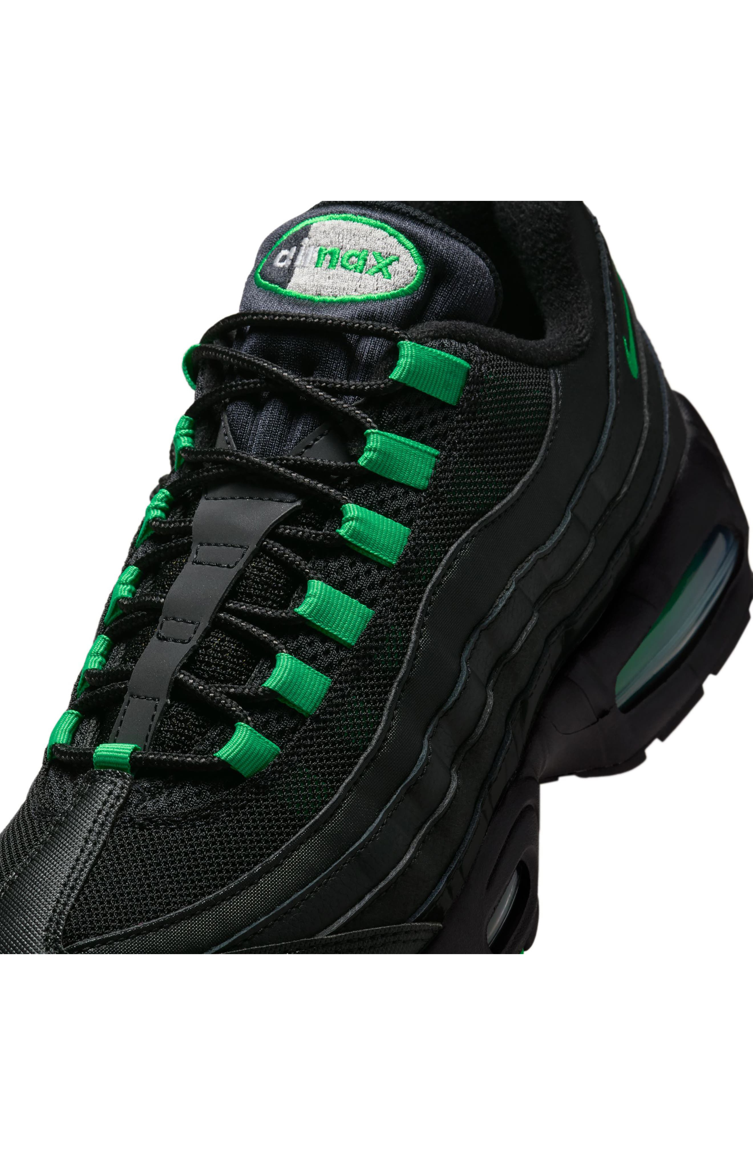 Nike Air Max 95 Sneaker in Black/Green Shock/Pearl Grey at Nordstrom - 7