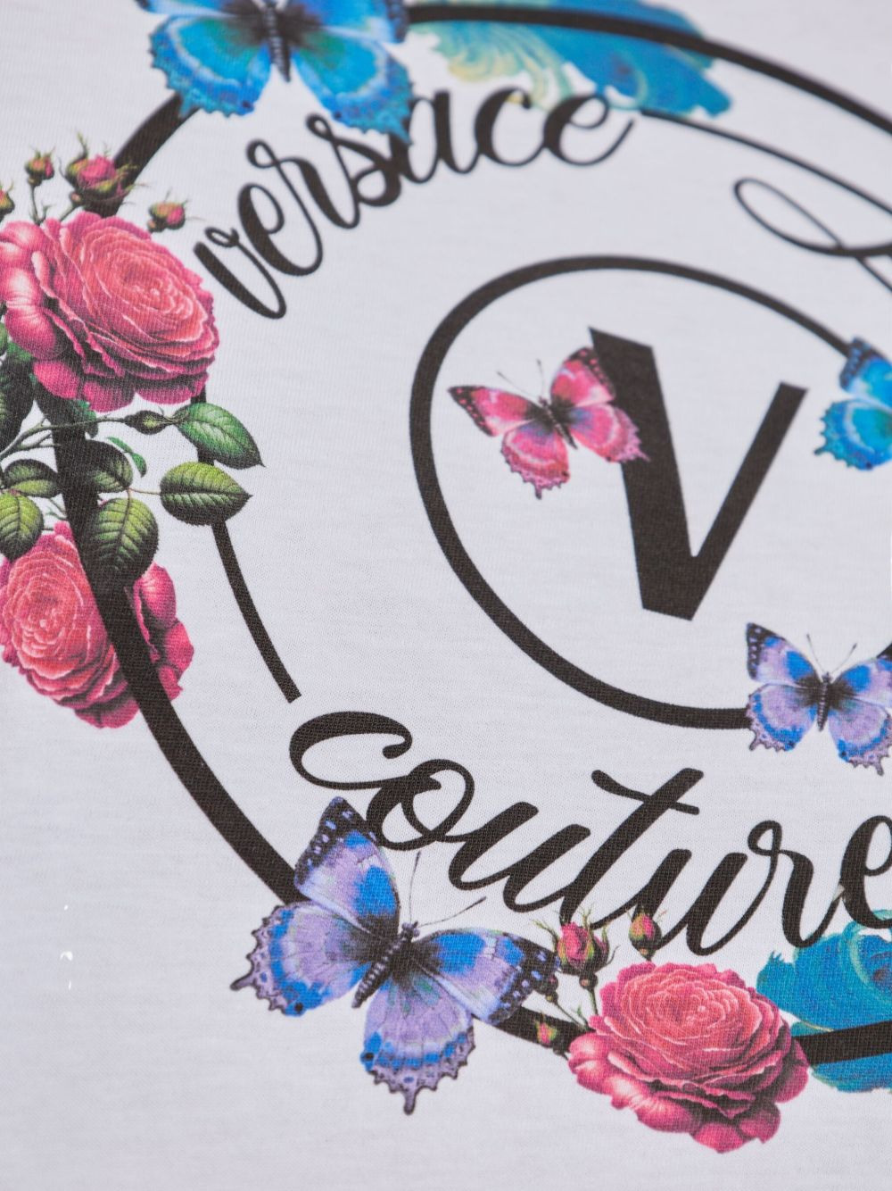 floral-butterfly print T-shirt - 5