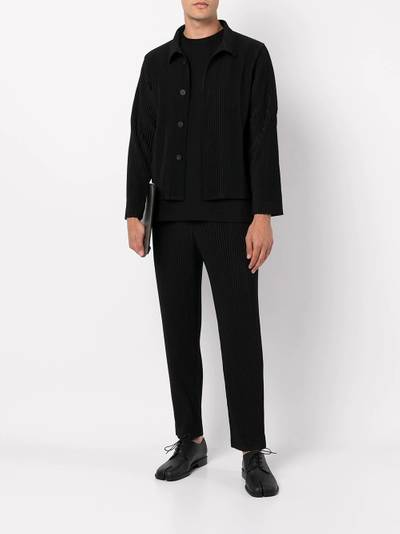 ISSEY MIYAKE pleated button-up jacket outlook