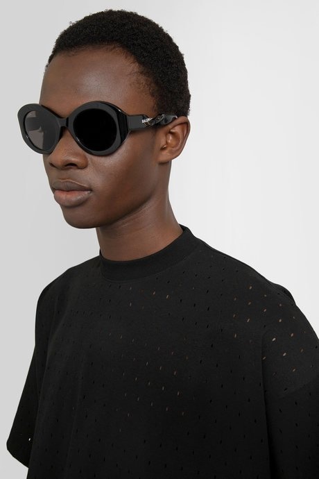 Balenciaga black twist round sunglasses - 6