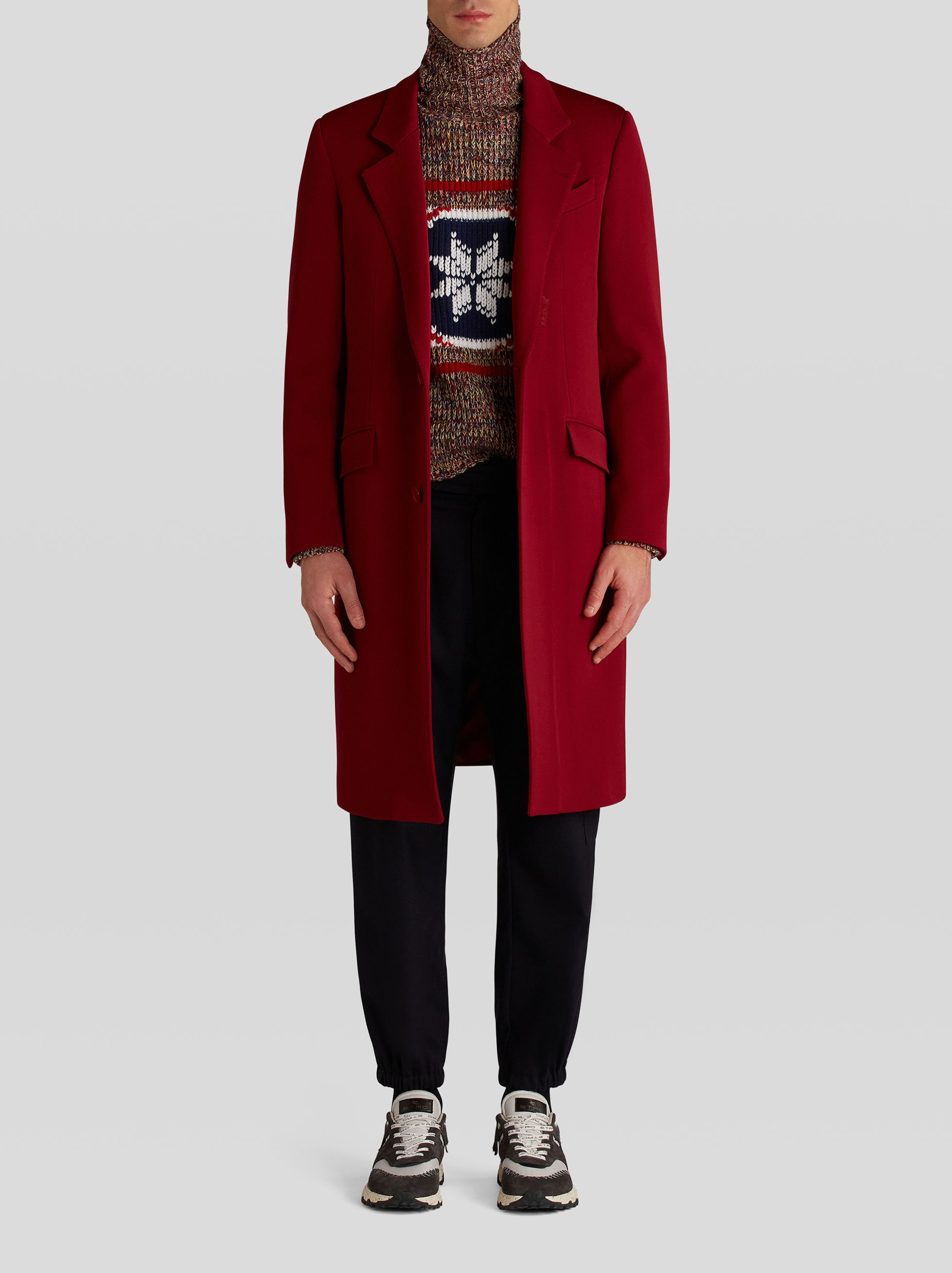 WOOL JACQUARD JUMPER WITH INTARSIA STRIPES - 3