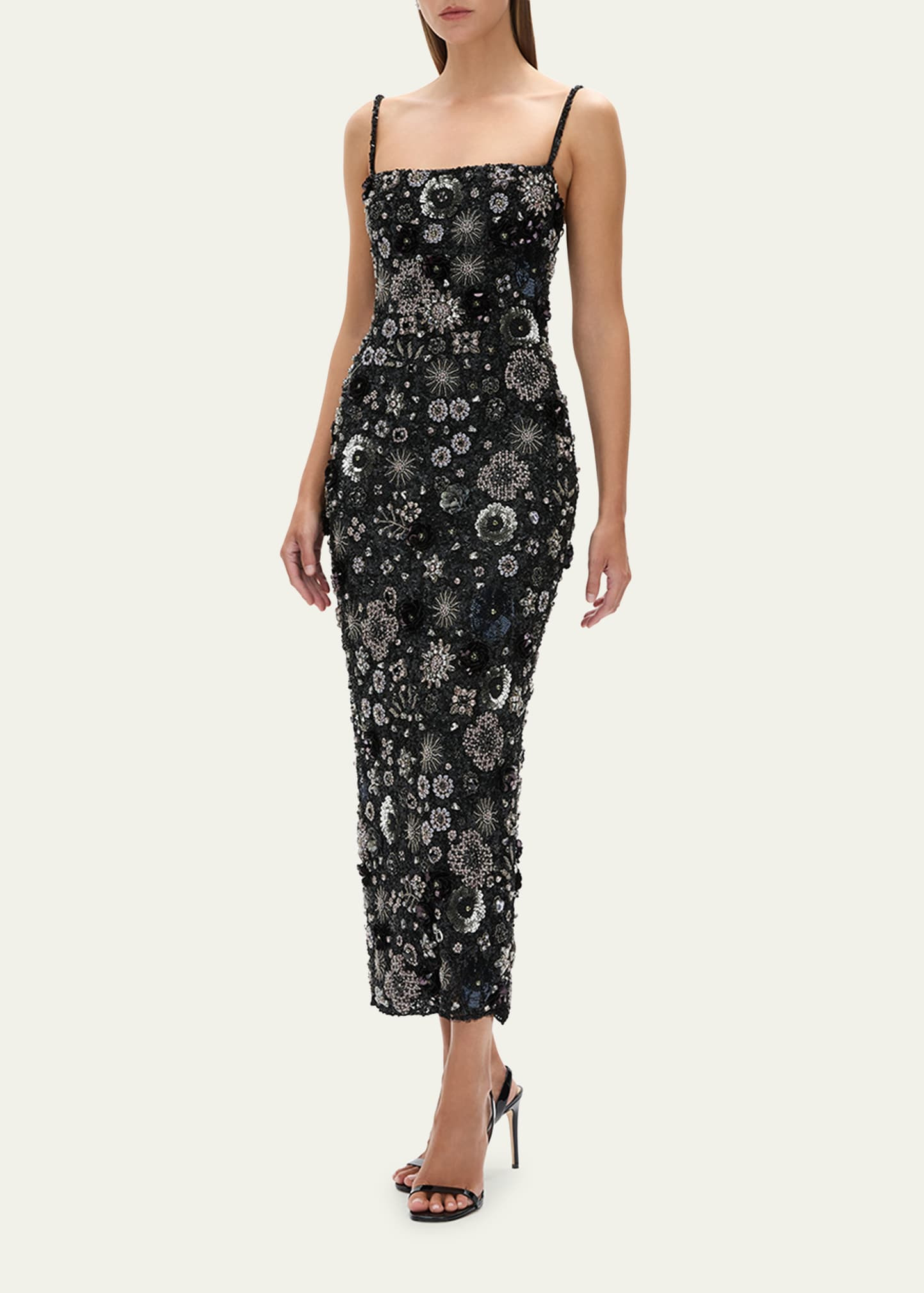Francesca Floral Embellished Ankle Gown - 4