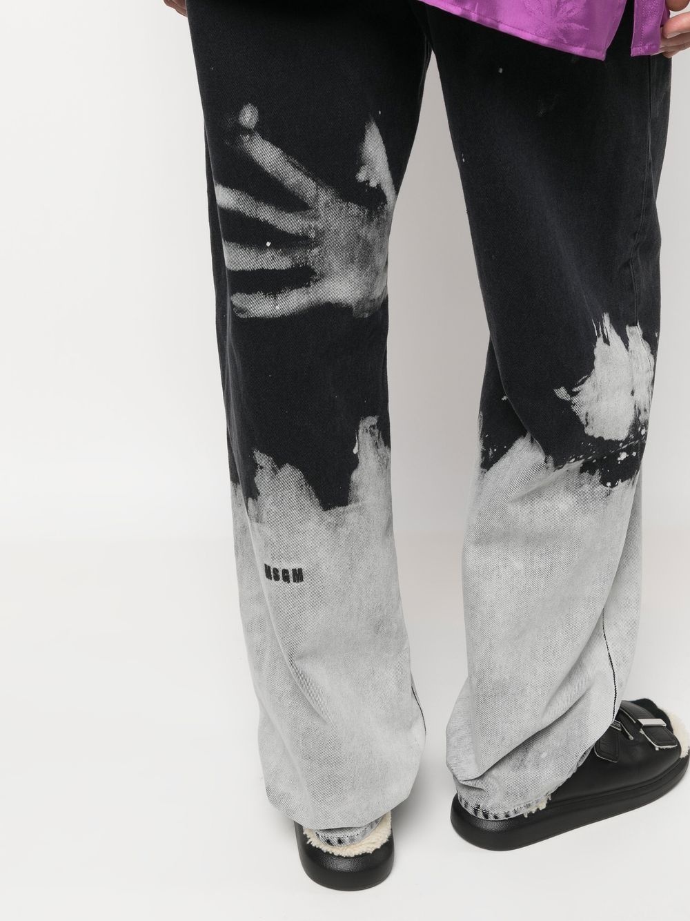 painted-detail straight leg jeans - 5