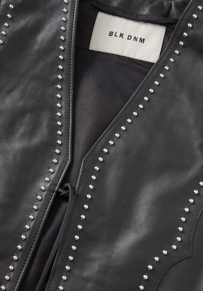 LEATHER VEST 67 BLACK - 4