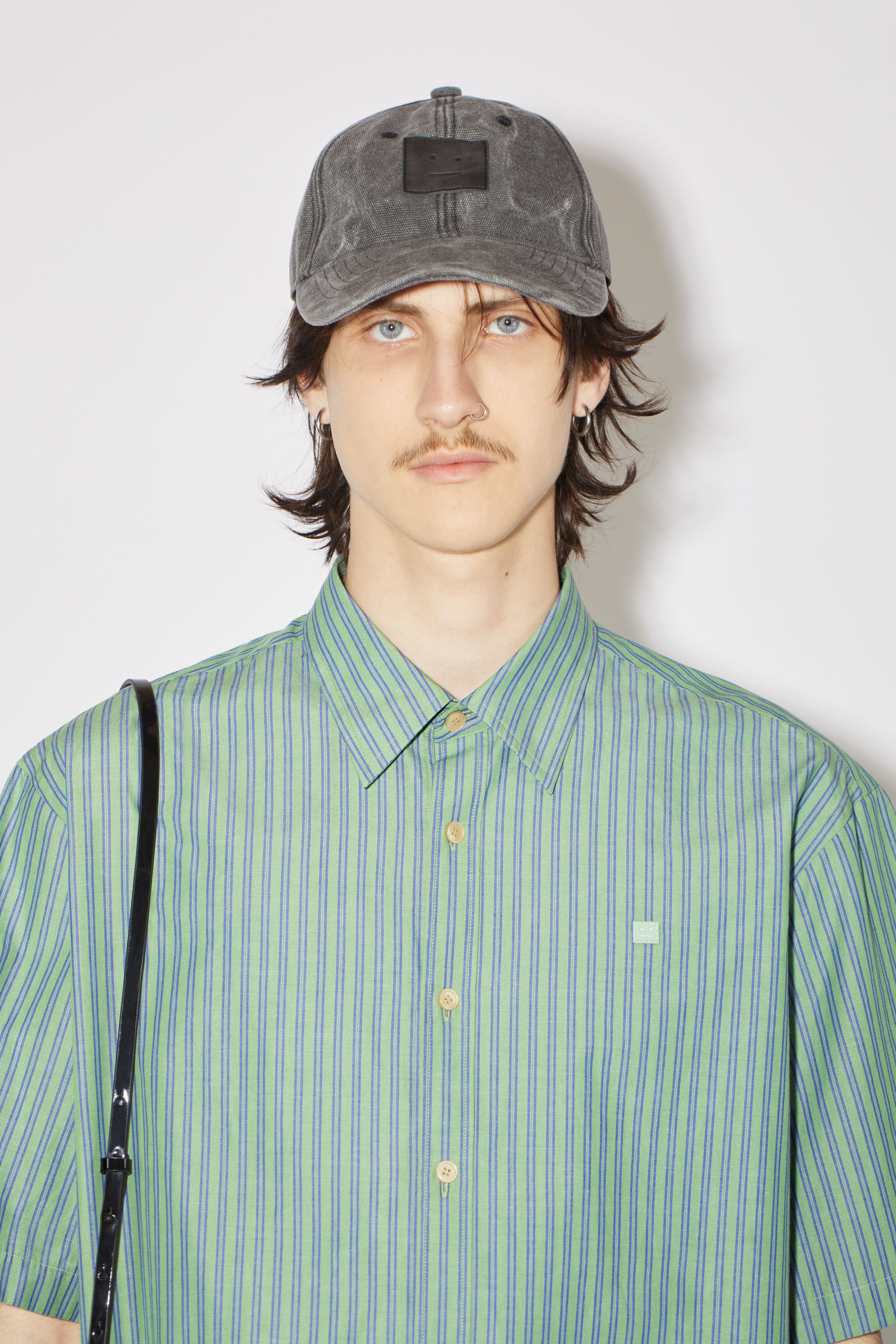 Short sleeve button-up shirt - Jade green/blue - 5