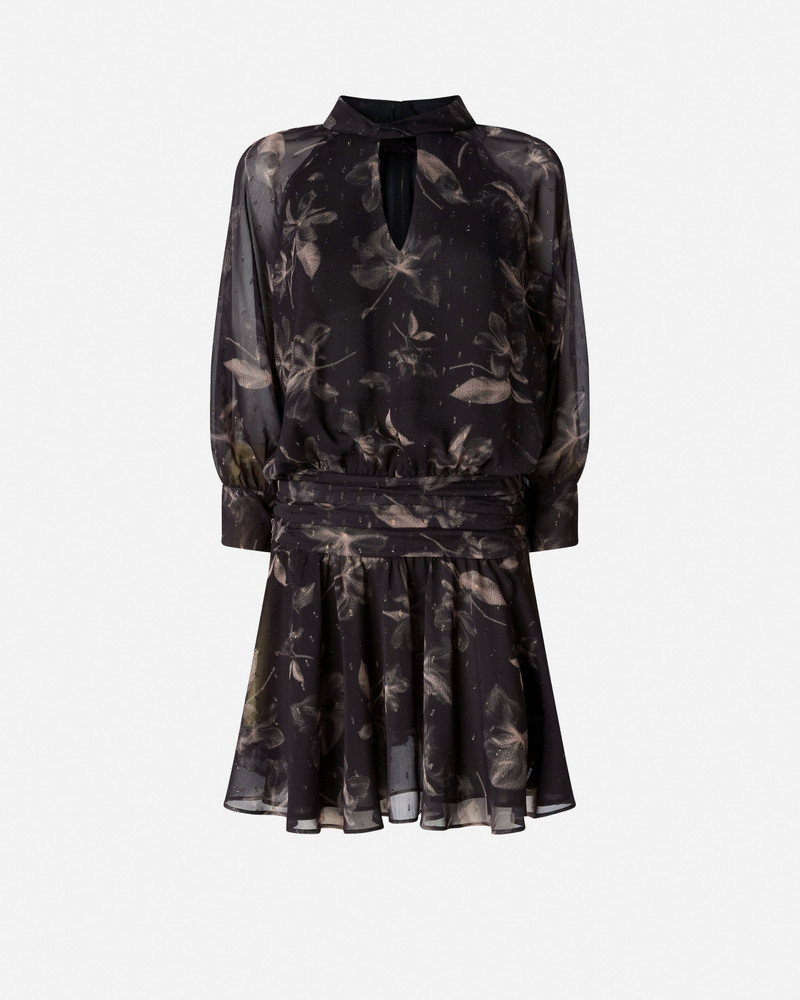 SHORT FLORAL-PRINT COUPÉ FIL DRESS 1