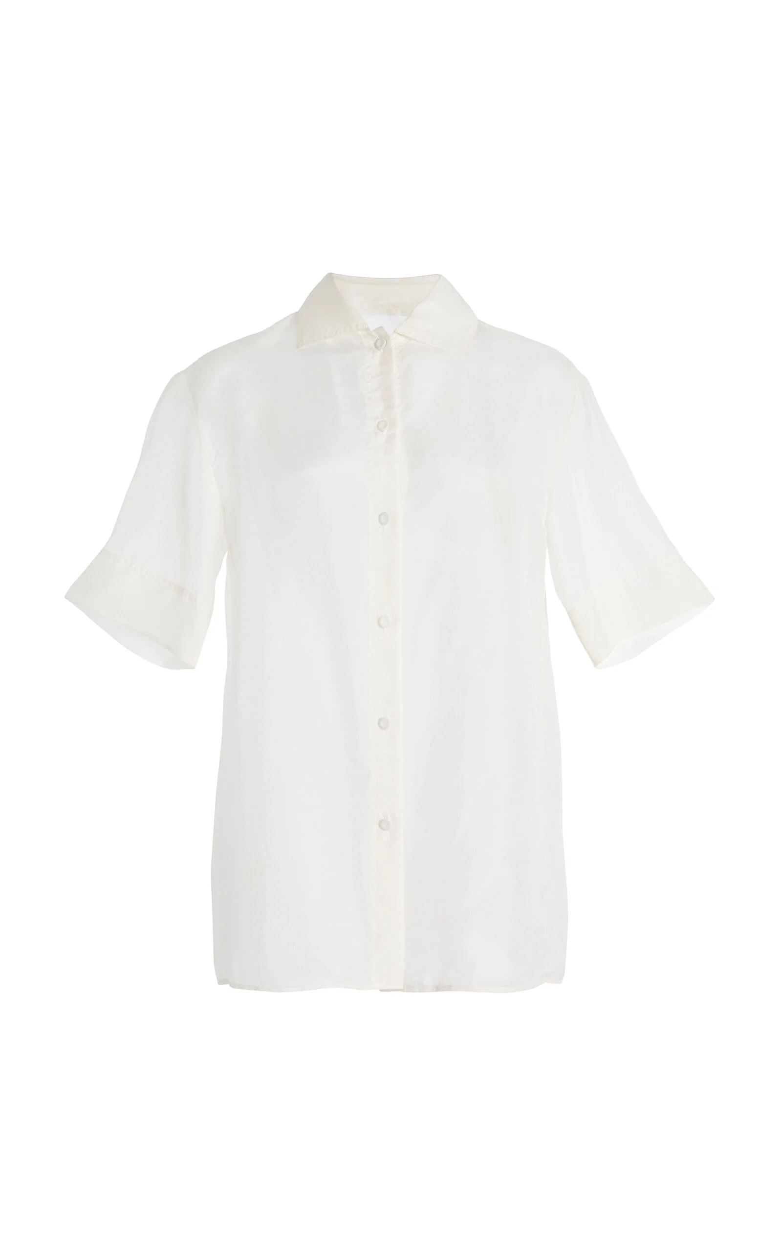 Sheer Silk Shirt ivory - 1