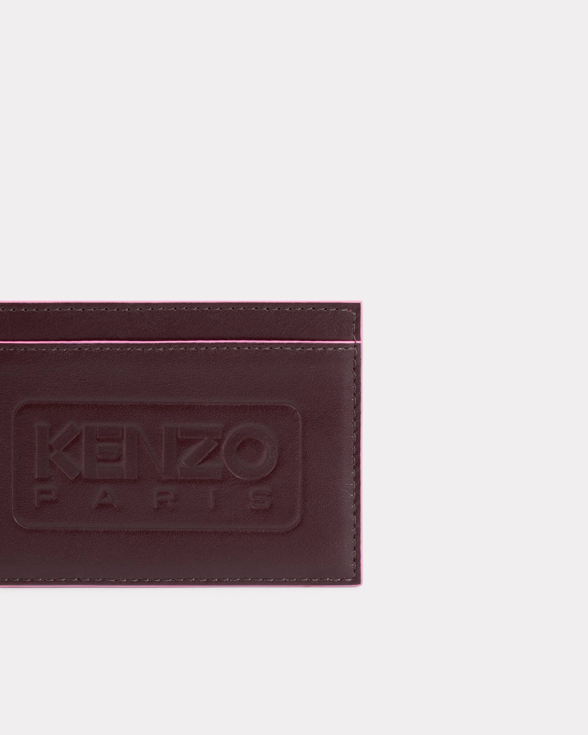 'KENZO Emboss' card holder in leather - 3