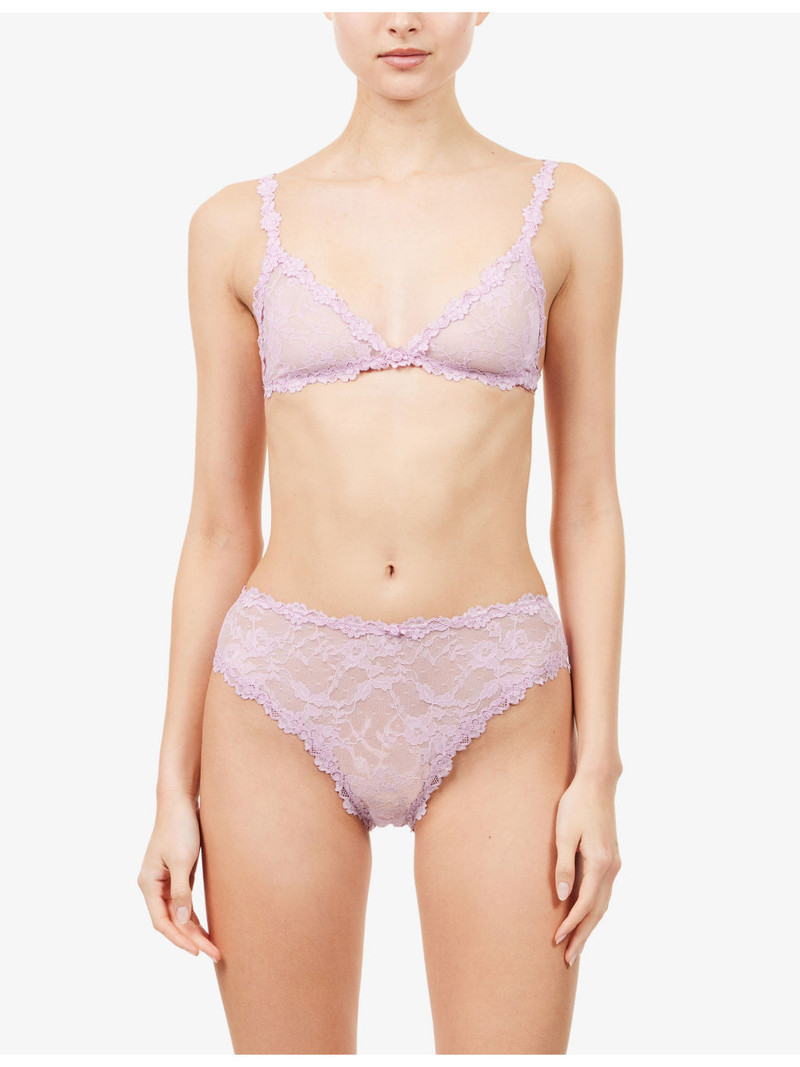 SKIMS Sheer Floral Stretch-Lace Briefs outlook