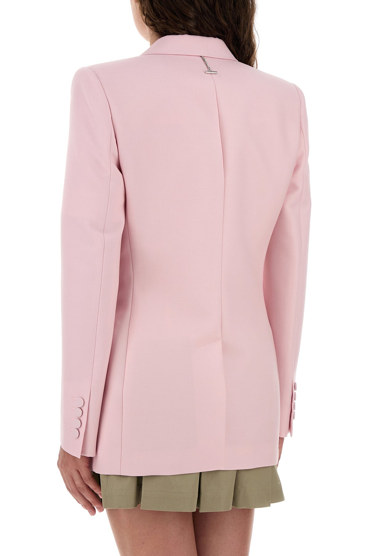 Pink wool blend blazer - 4