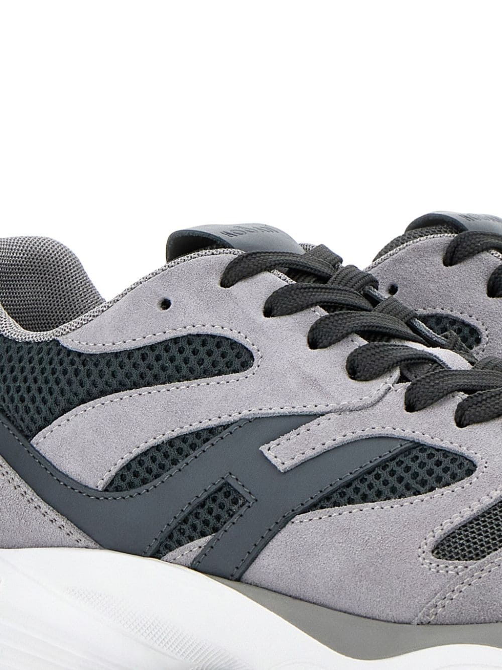 panelled suede sneakers - 6