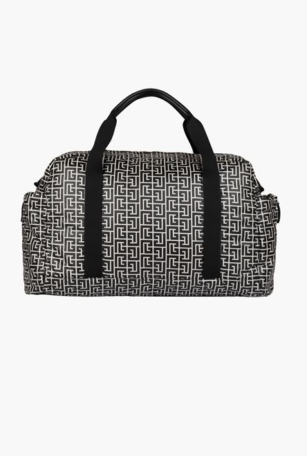 Nylon travel bag with bicolor Balmain monogram - 3