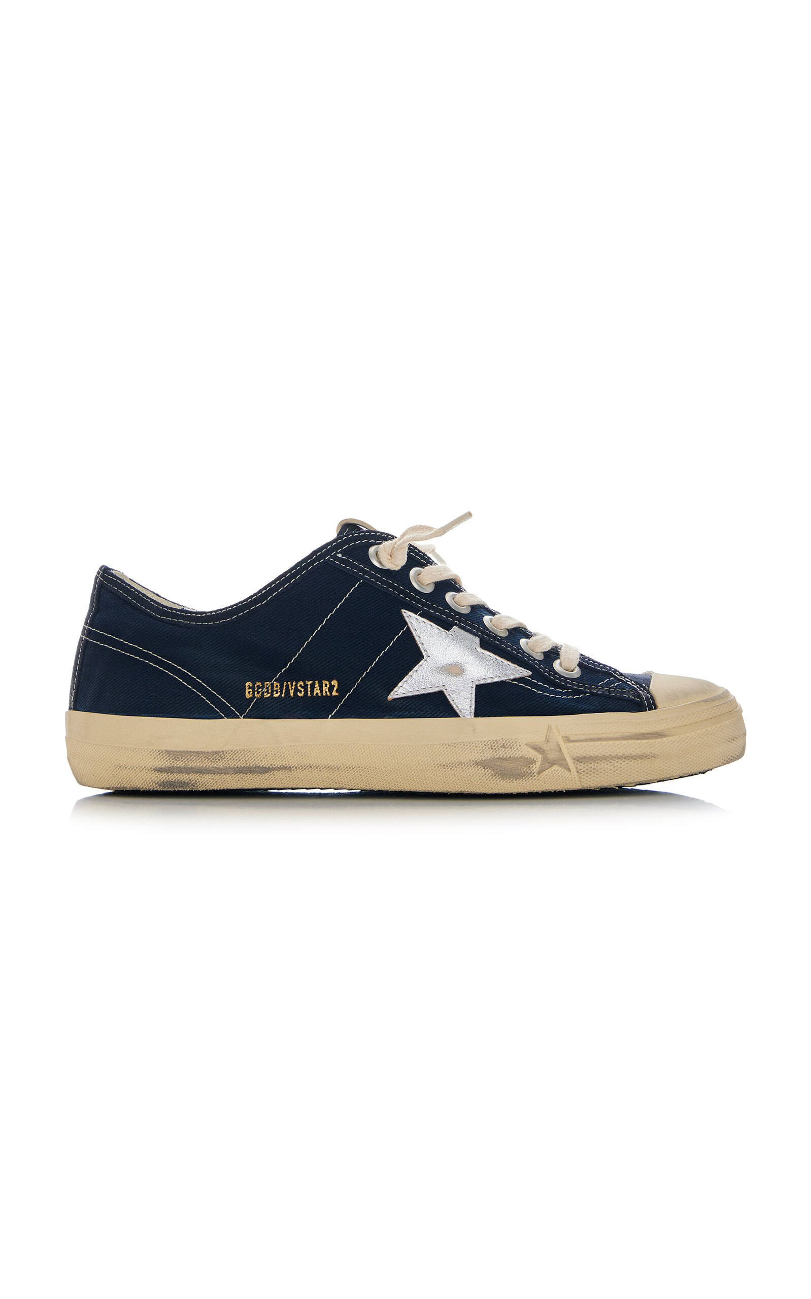V-Star 2 Leather-Trimmed Denim Sneakers blue - 1