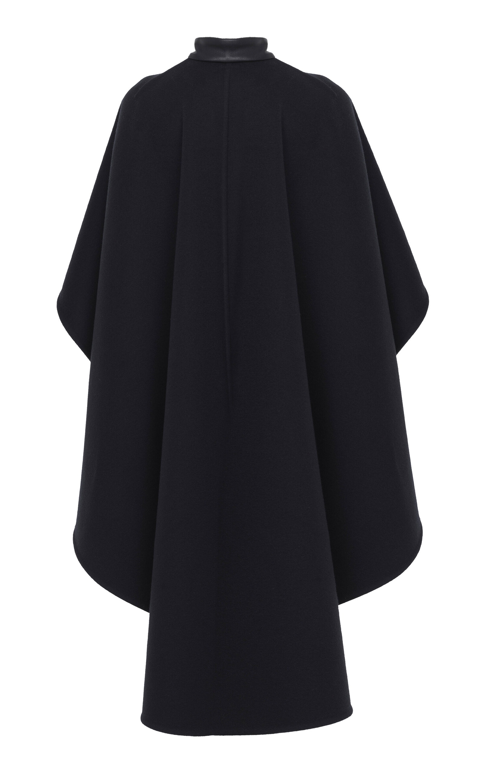 ポンチョ・ケープ CHLOE WOOL ASYMMETRIC CAPE Chloé Asymmetric Cropped Wool Cape Coat navy | modaoperandi