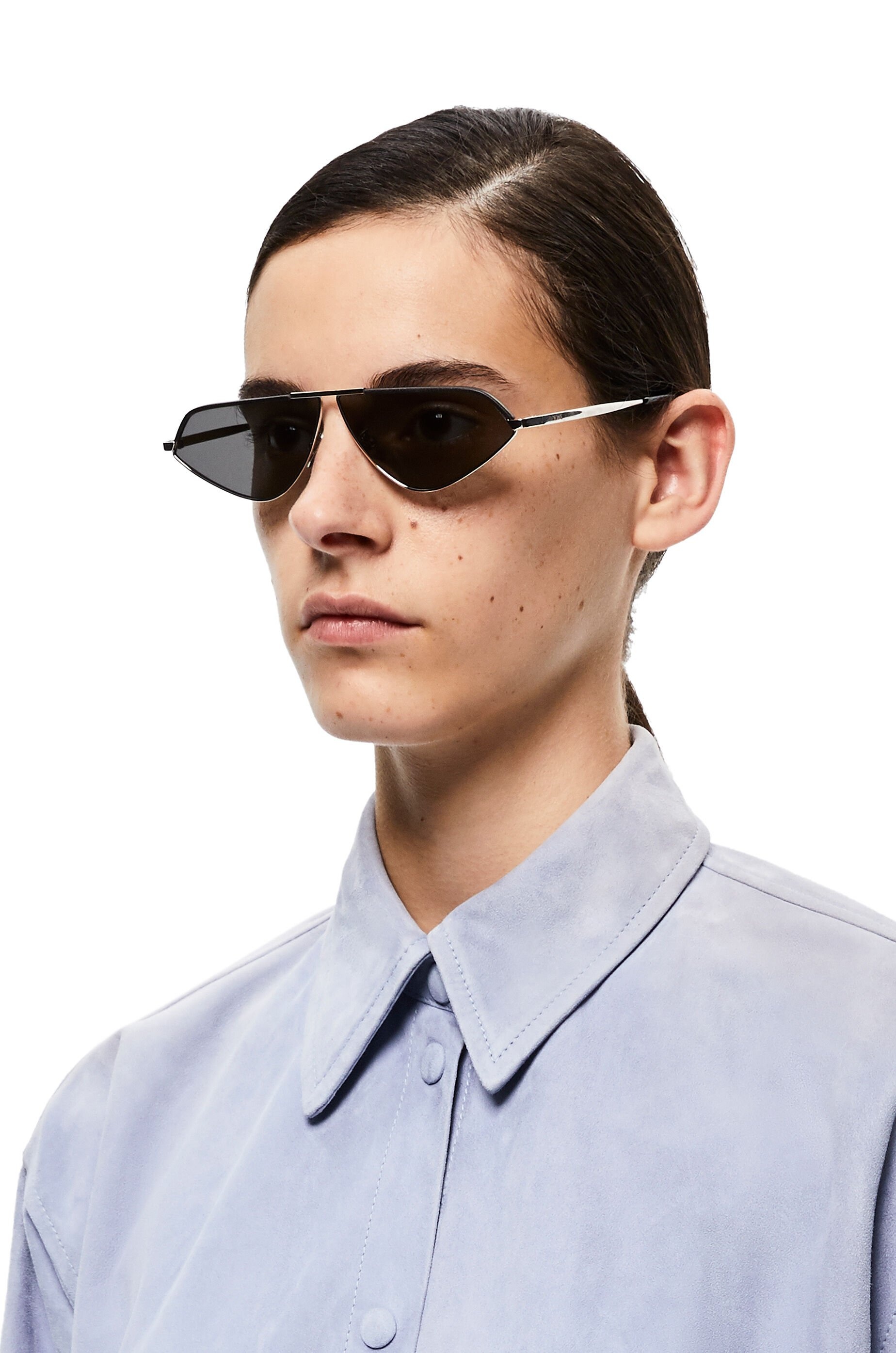 Leather geometric sunglasses - 2