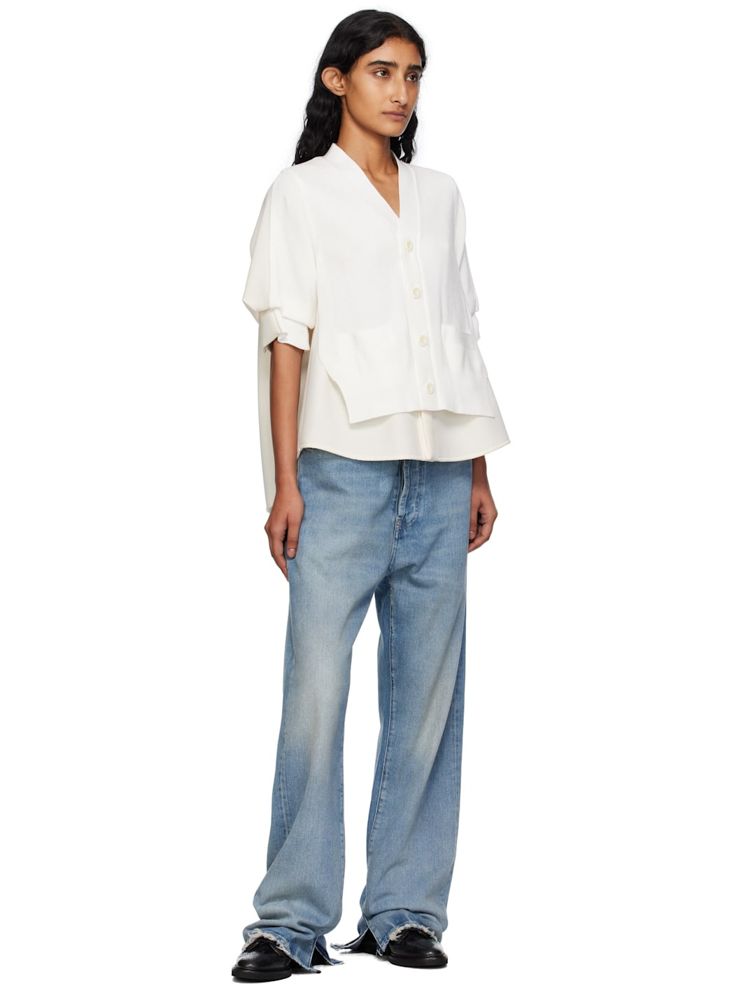 Off-White Suiting Mix Knit Cardigan - 4