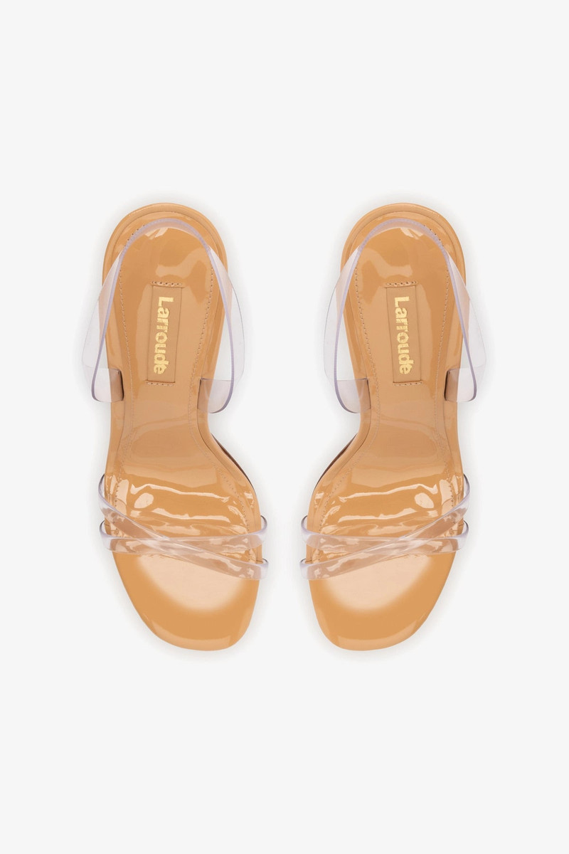 Annie Sandal In Tan Leather and Vinyl 7