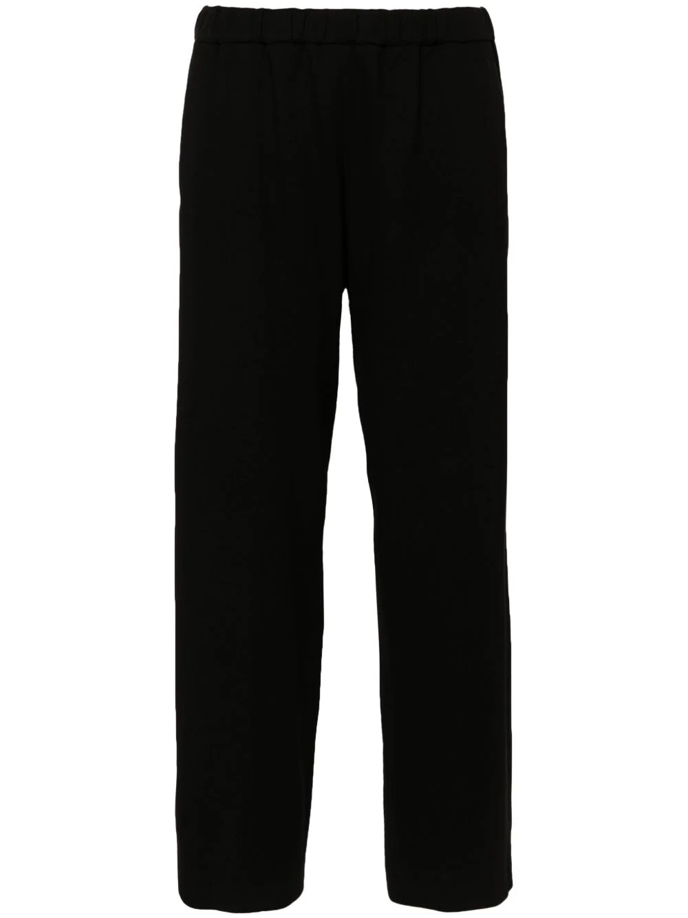elasticated-waist tapered trousers - 1