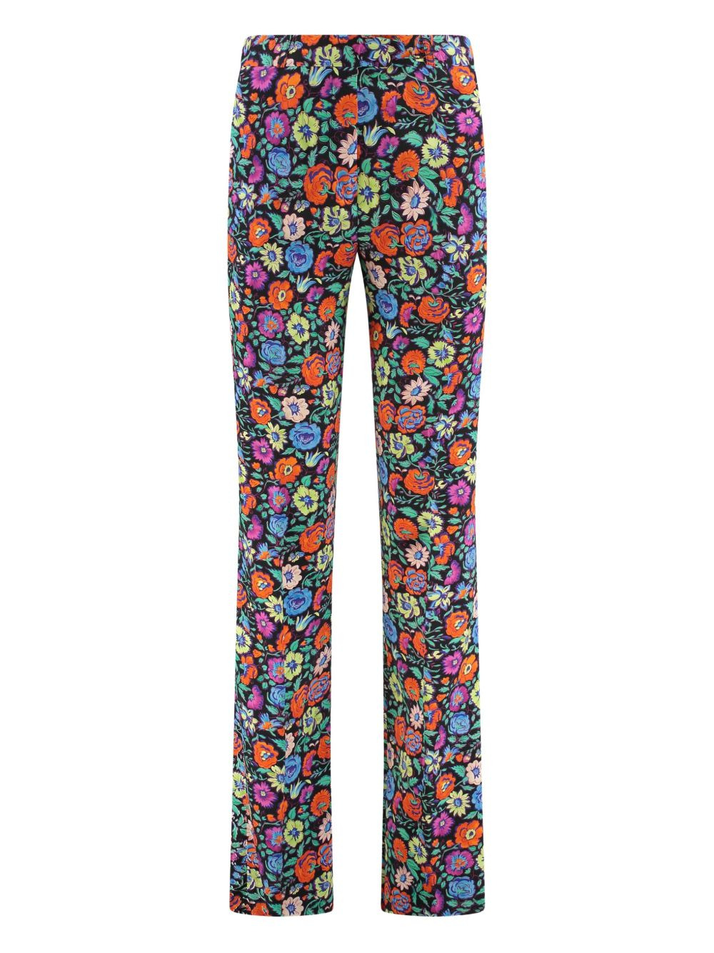 floral-print straight trousers - 1
