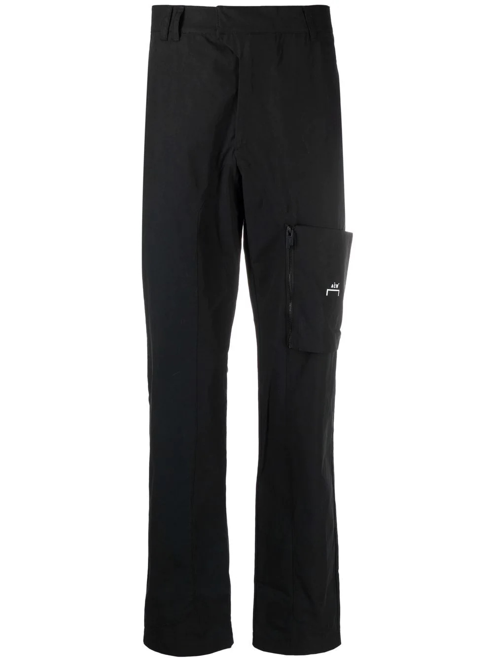 side patch pocket straight trousers - 1