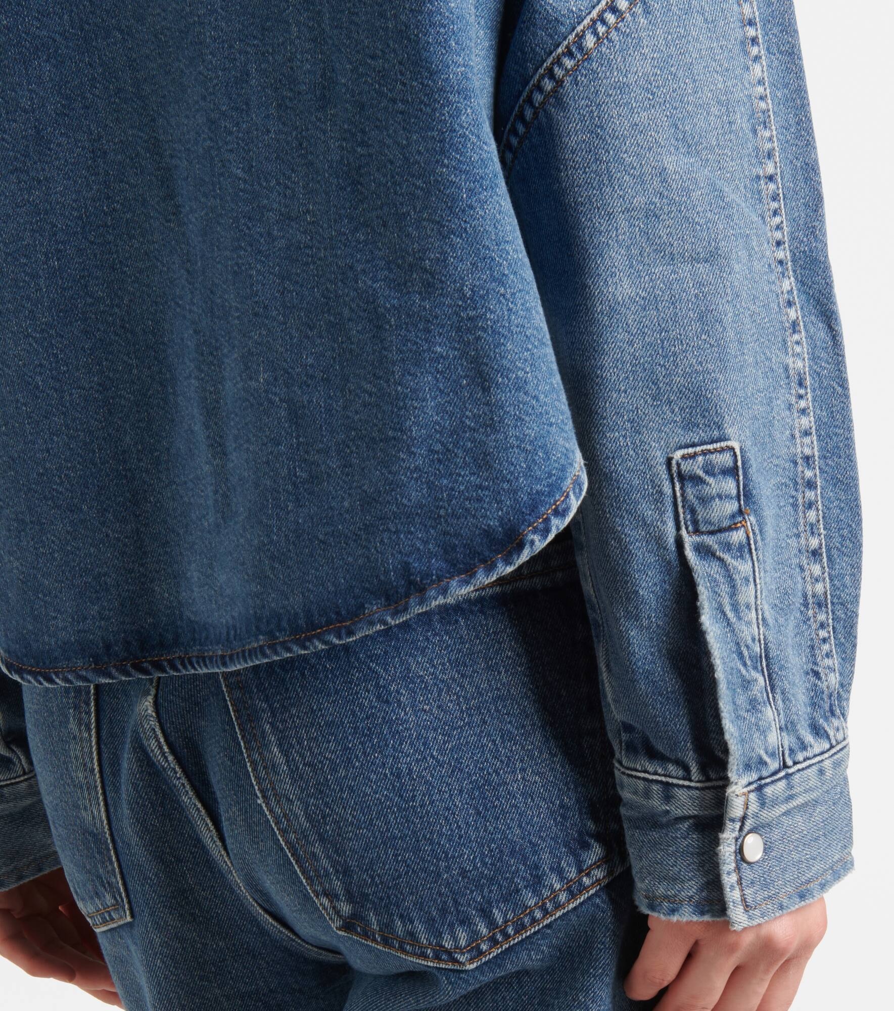 Cropped denim shirt - 5