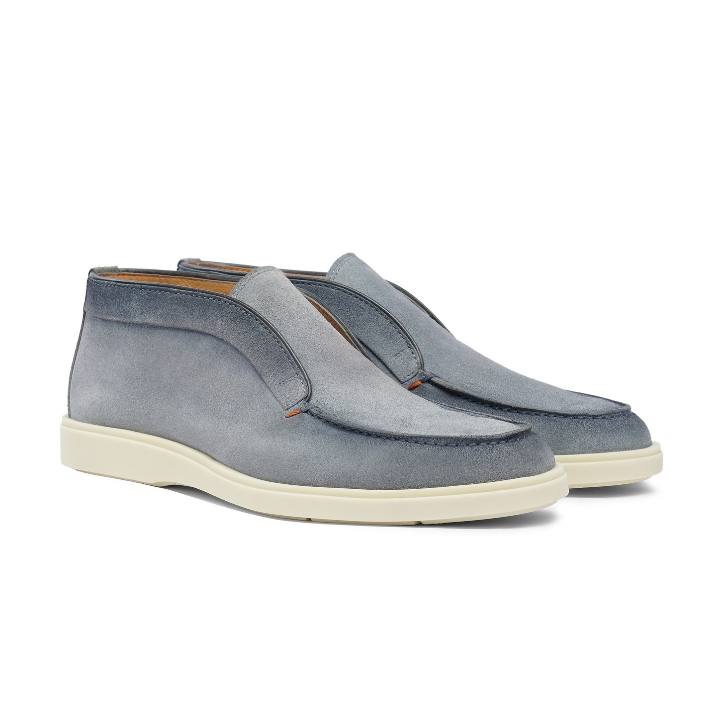 Men's light blue suede desert boot - 3