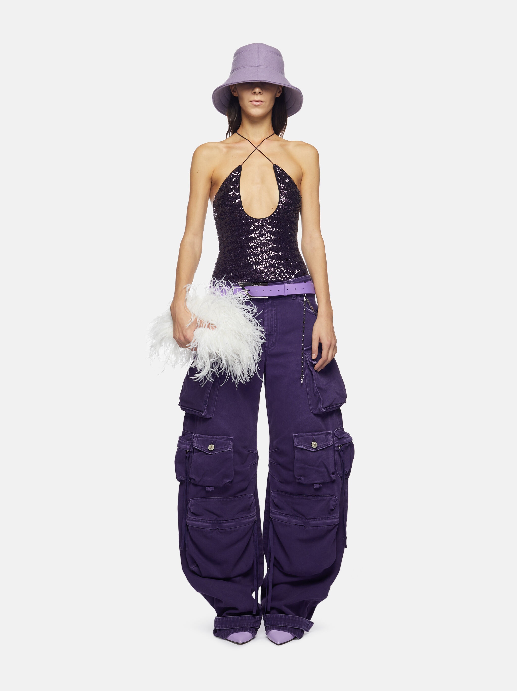 ''FERN'' PURPLE LONG PANTS - 2