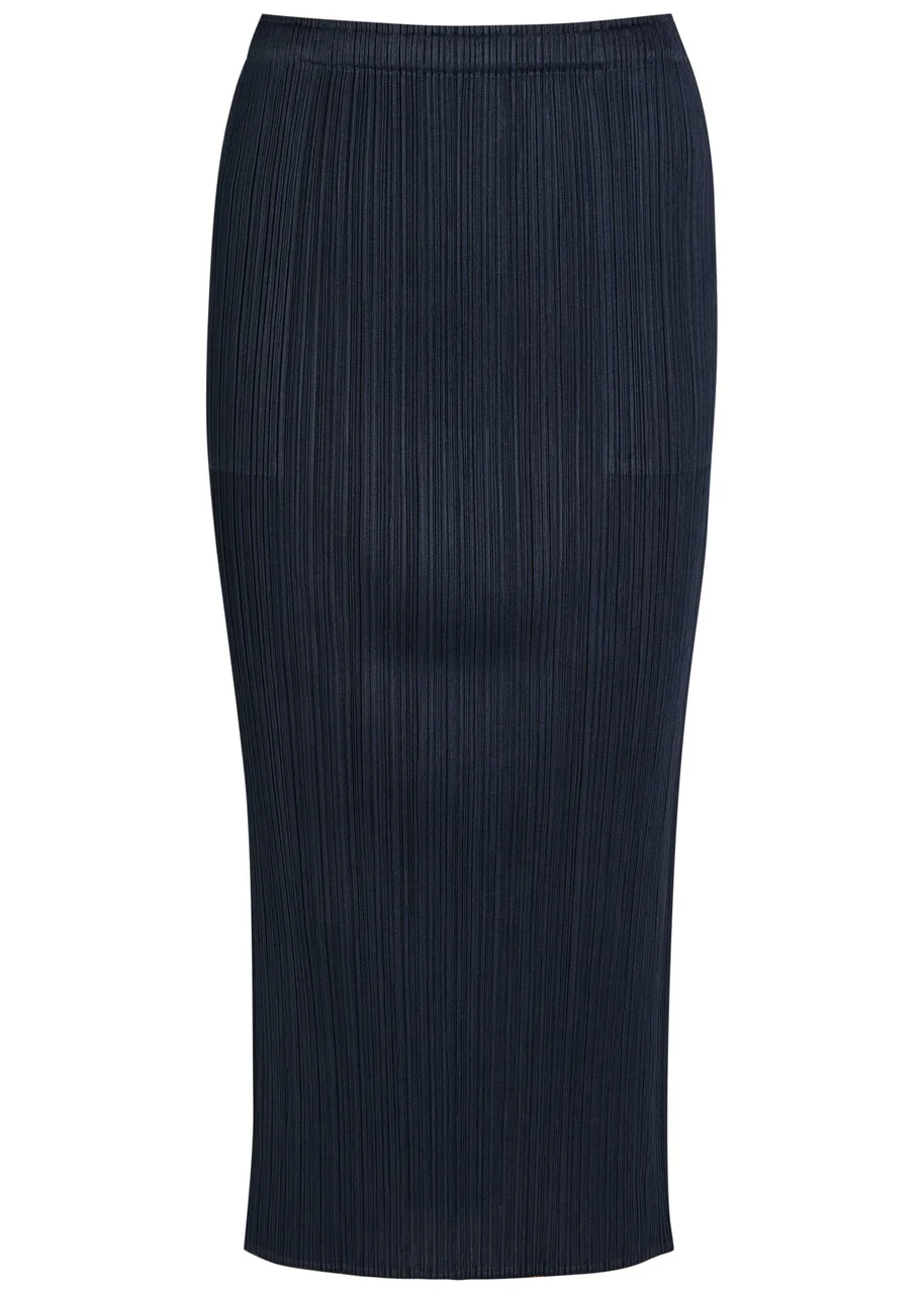Pleats Please Issey Miyake Pleated Woven Midi Skirt - 1