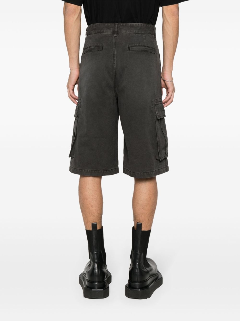logo-embroidered cargo shorts - 4