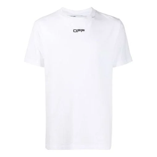 Off-White Back Black White Painting Short Sleeve White OMAA027S201850050188 - 1