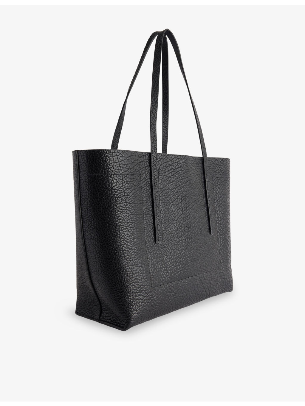 Contrast-Stitch Leather Shopper Bag - 5