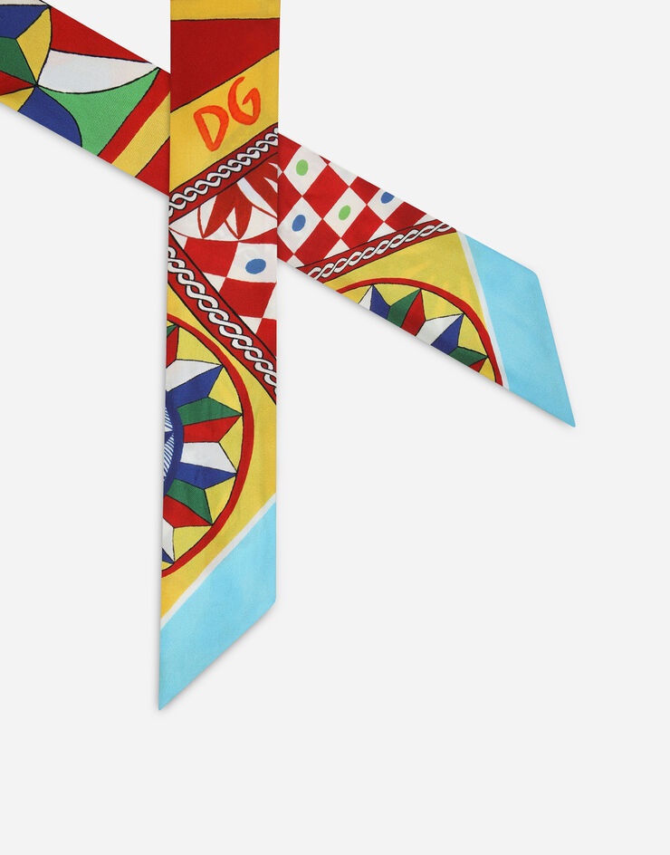 Carretto-print twill headscarf (6x100) - 2