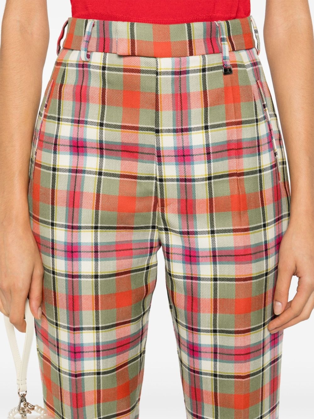 checked Cigarette trousers - 5