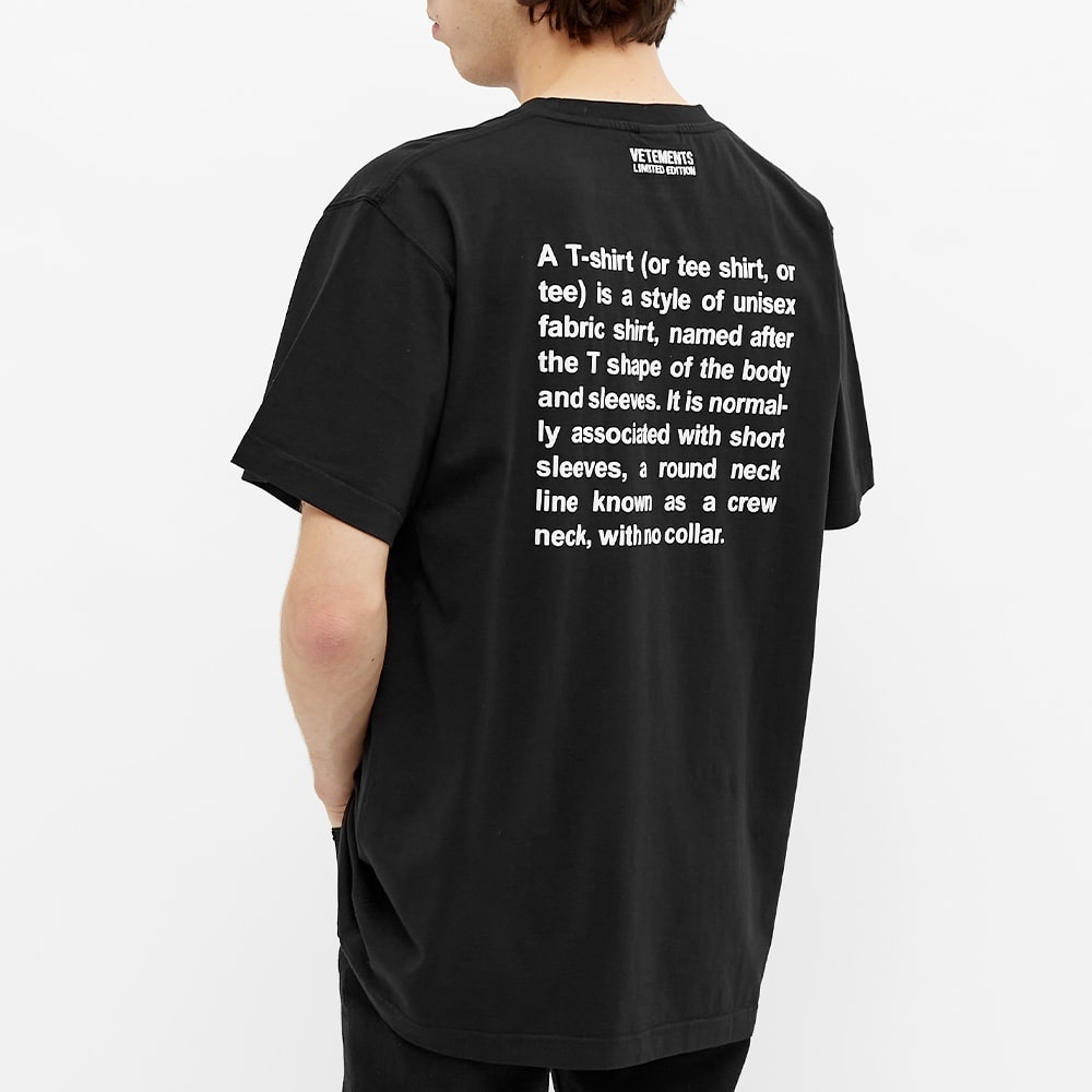 VETEMENTS Definition Tee - 5