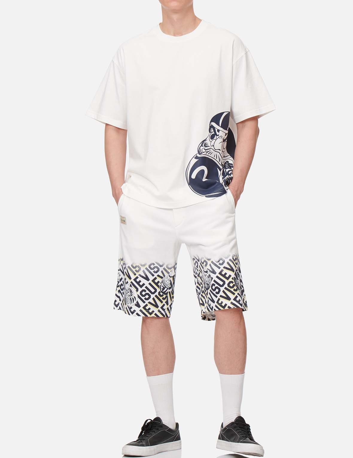 DARUMA MONOGRAM OMBRE PRINT SWEAT SHORTS - 5