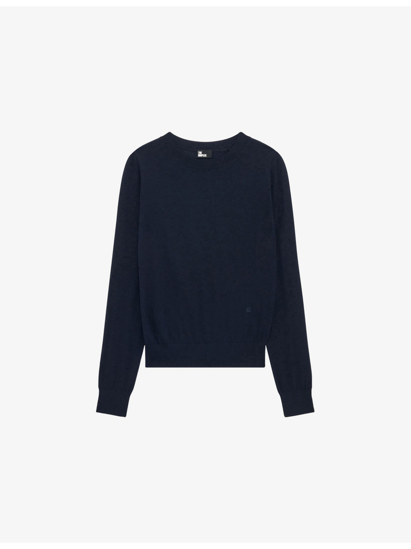Round-Neck Wool Knitted Jumper 1