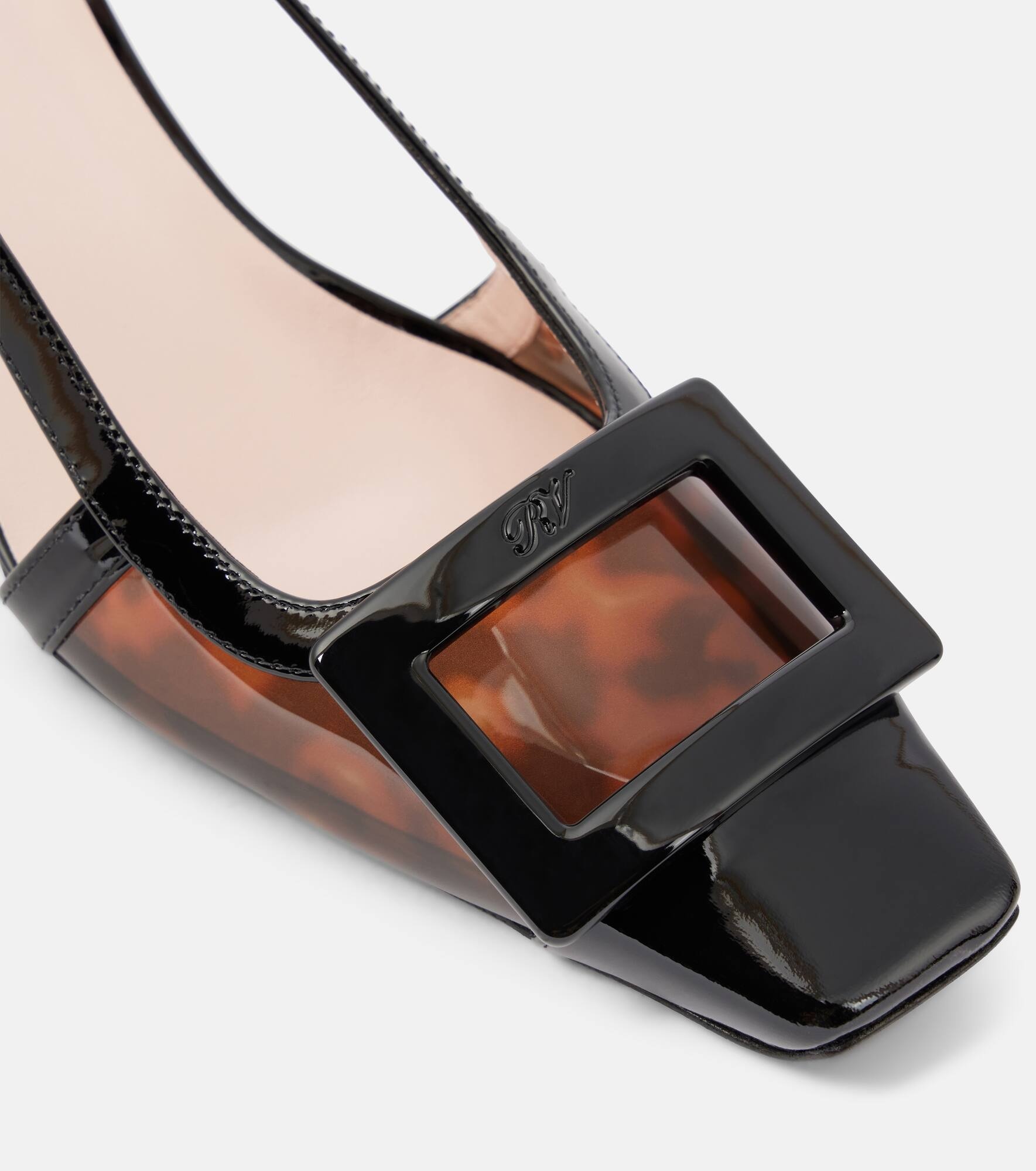 Belle Vivier 45 patent leather slingback pumps - 6