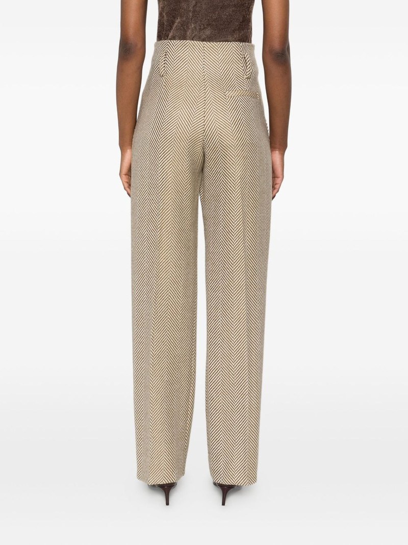 herringbone pleated trousers 4