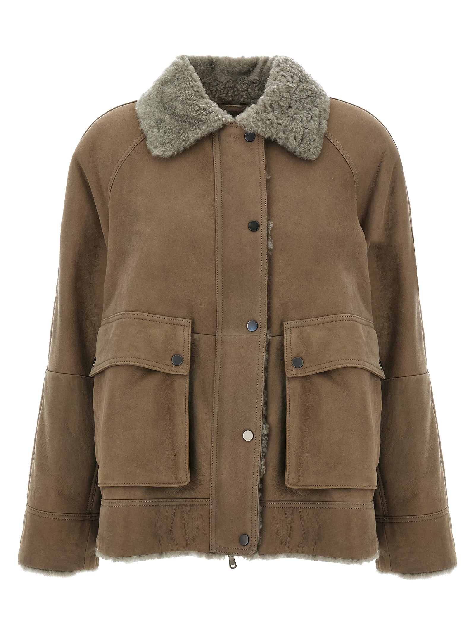 Jacket Puffer Jackets Beige - 1
