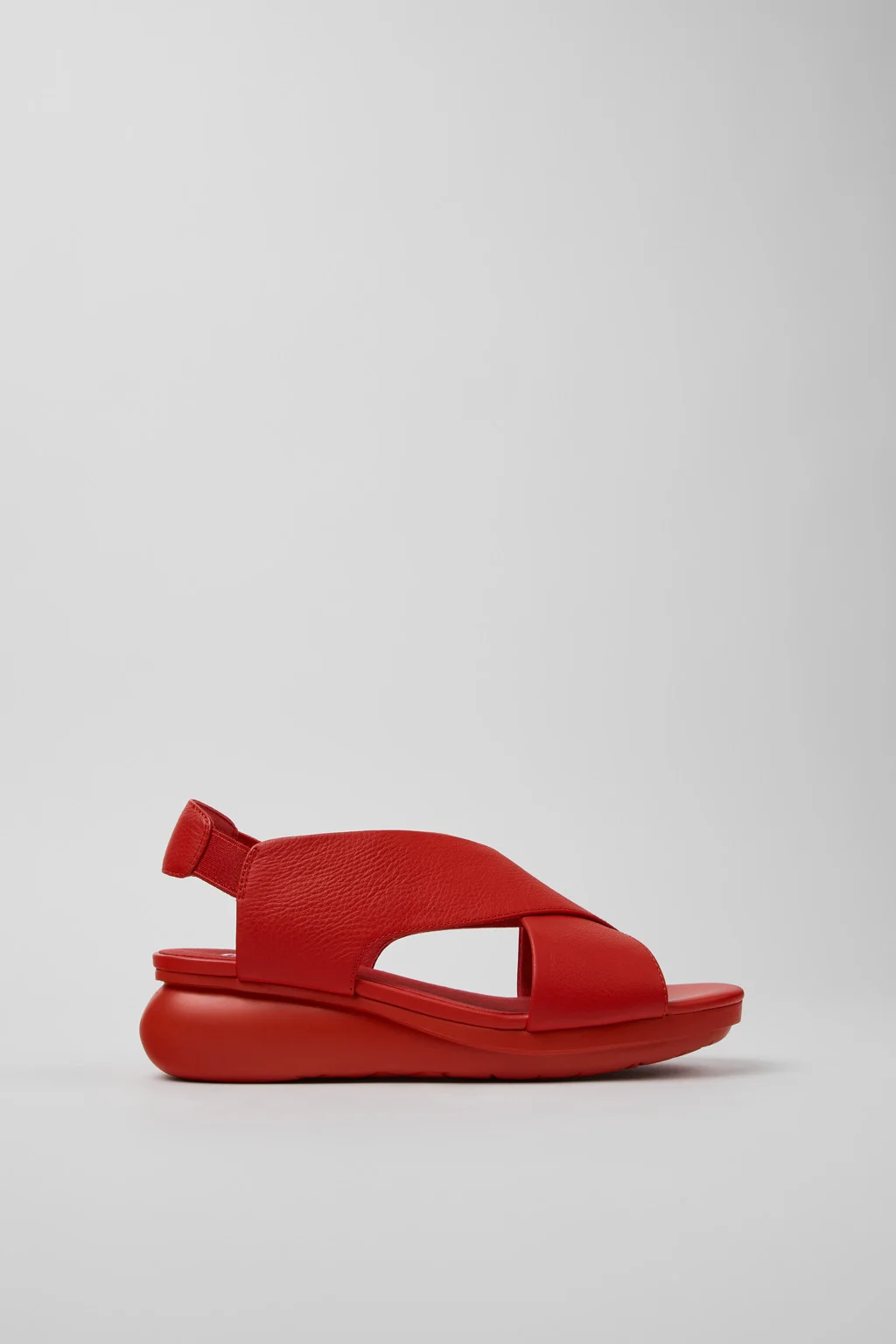 Balloon Red Leather Sandals for Women. - 1