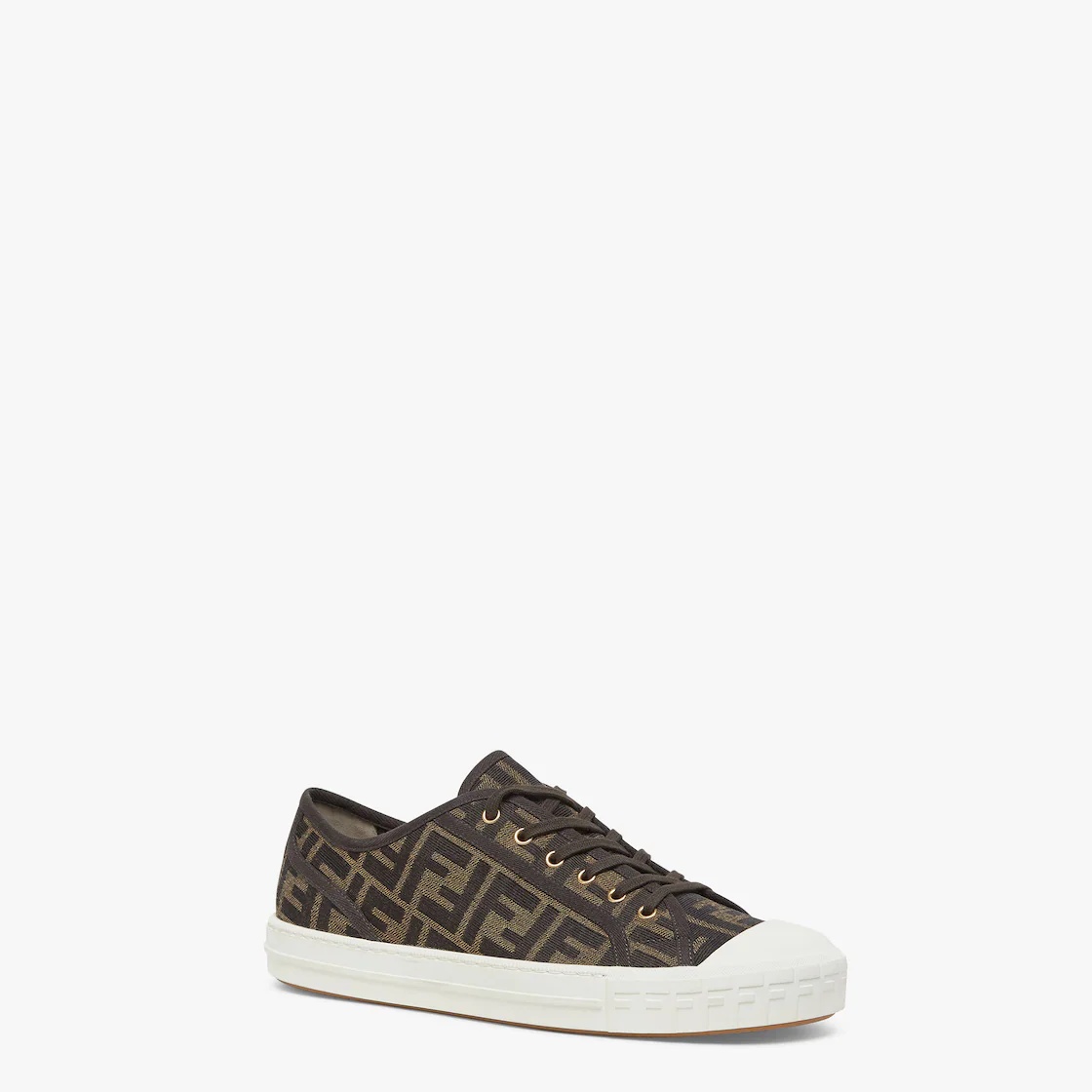 Brown fabric low-tops - 2