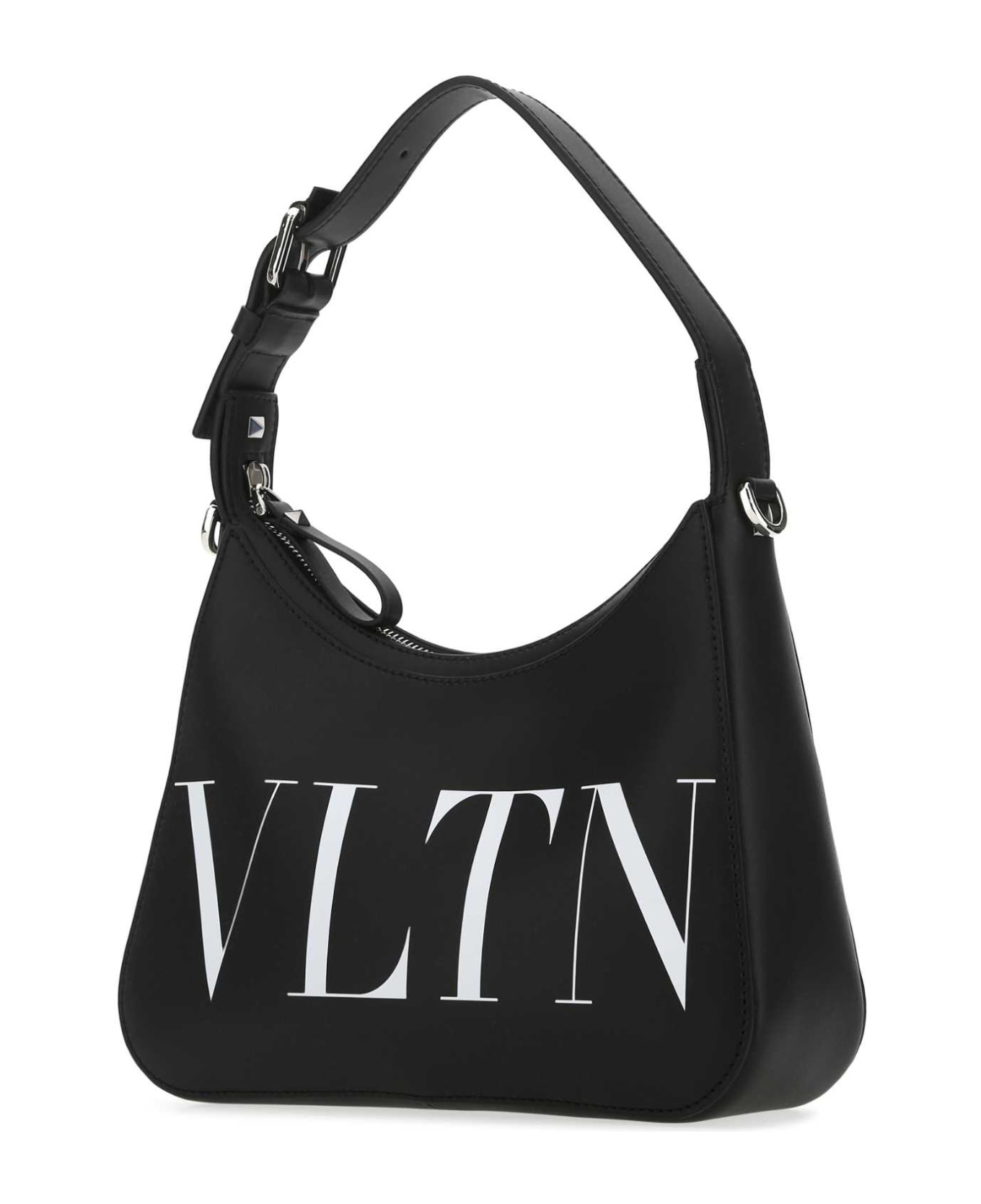 Black Leather Vltn Handbag - 2