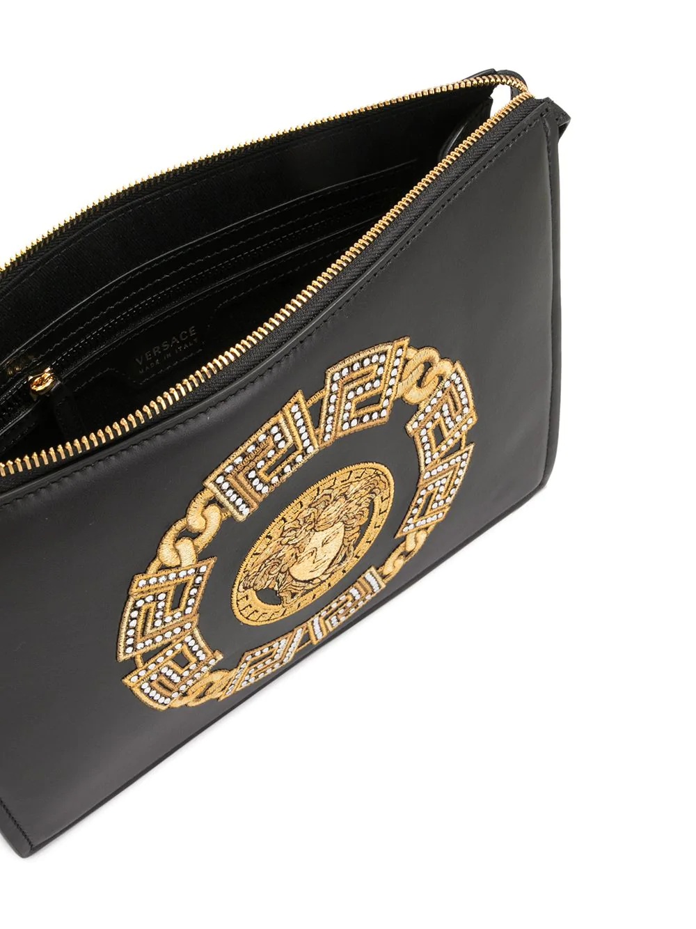 Medusa chain-print clutch bag - 5