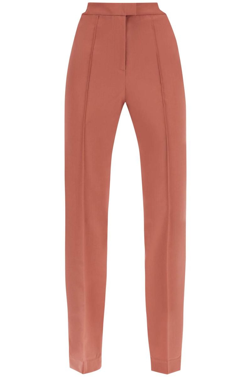 Nensi Dojaka COOL VIRGIN WOOL PANTS WITH HEART-SHAPED DETAILS - 1