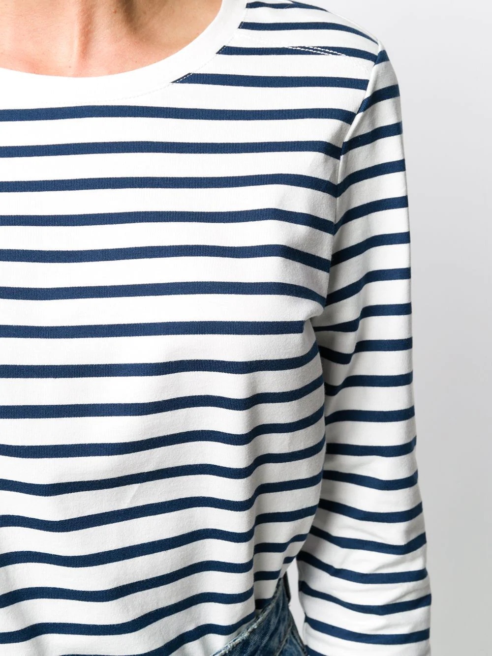 fine knit striped top - 5