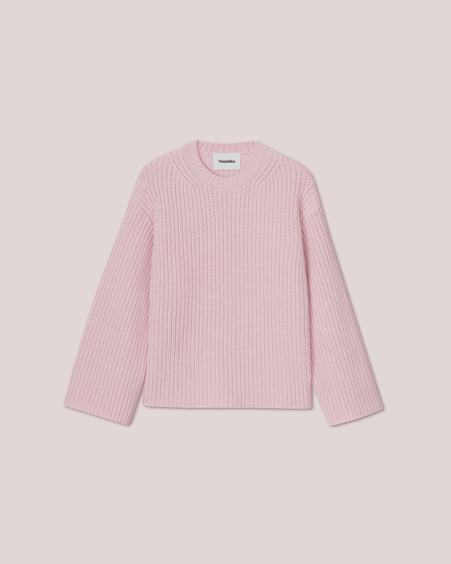 MAURA - Cashmere-merino chunky sweater - Rosewater - 1